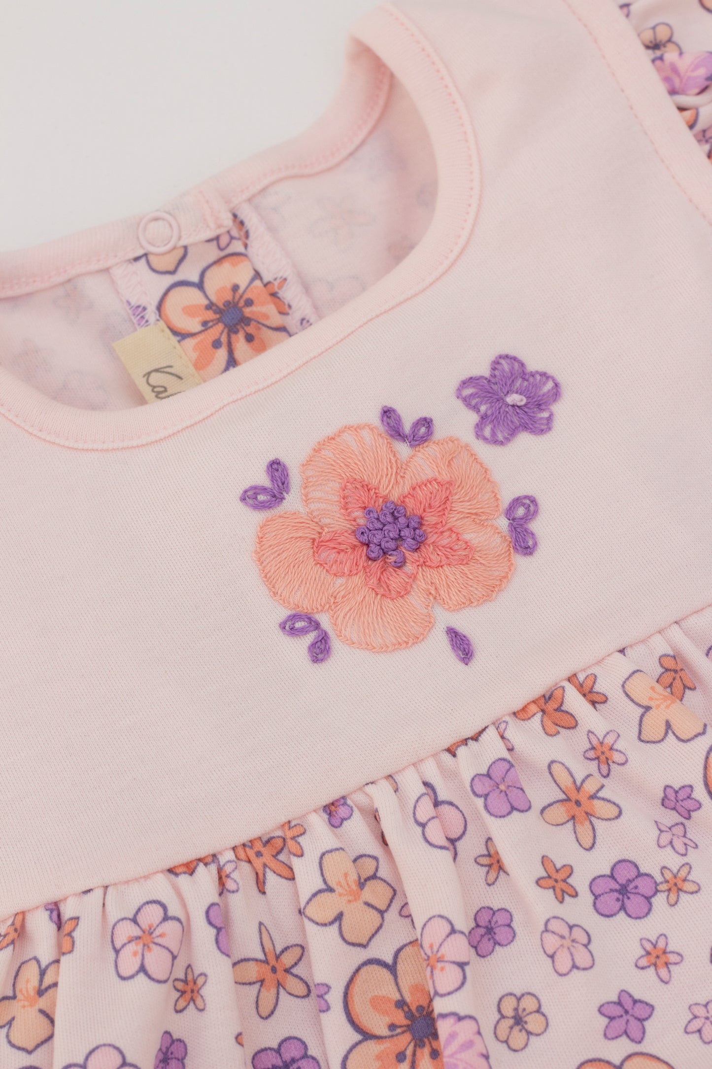 Flower Dress Reagan - Hand embroidered flowers