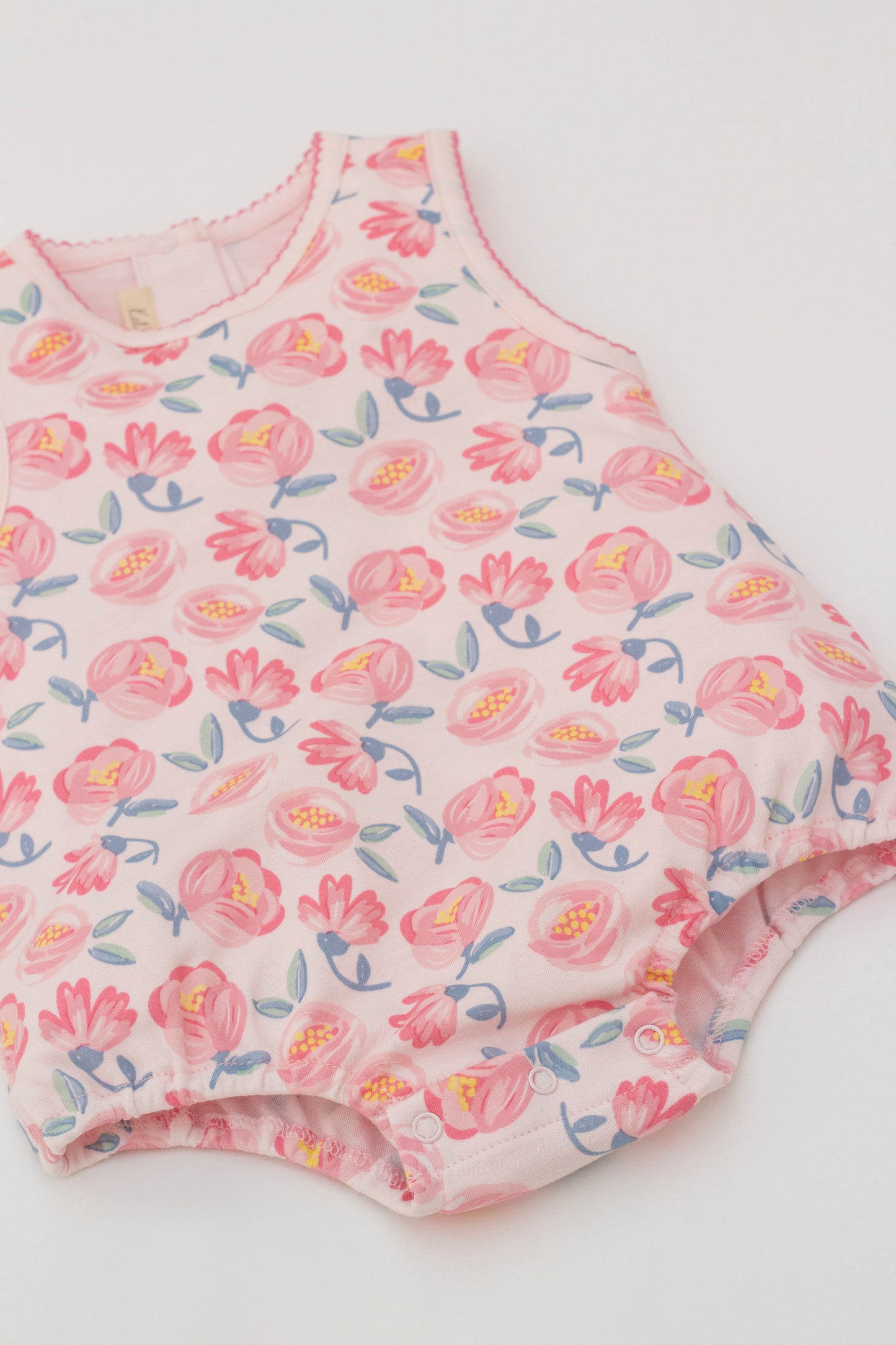 Flower print bubble romper