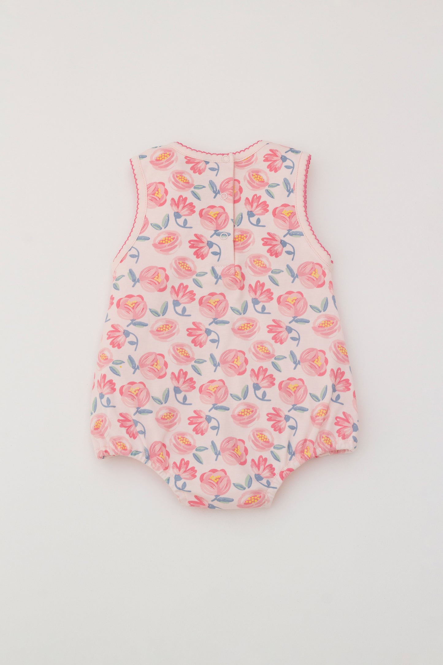 Flower print bubble romper