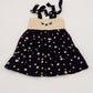 Summer flower dress with straps and hand crochet top