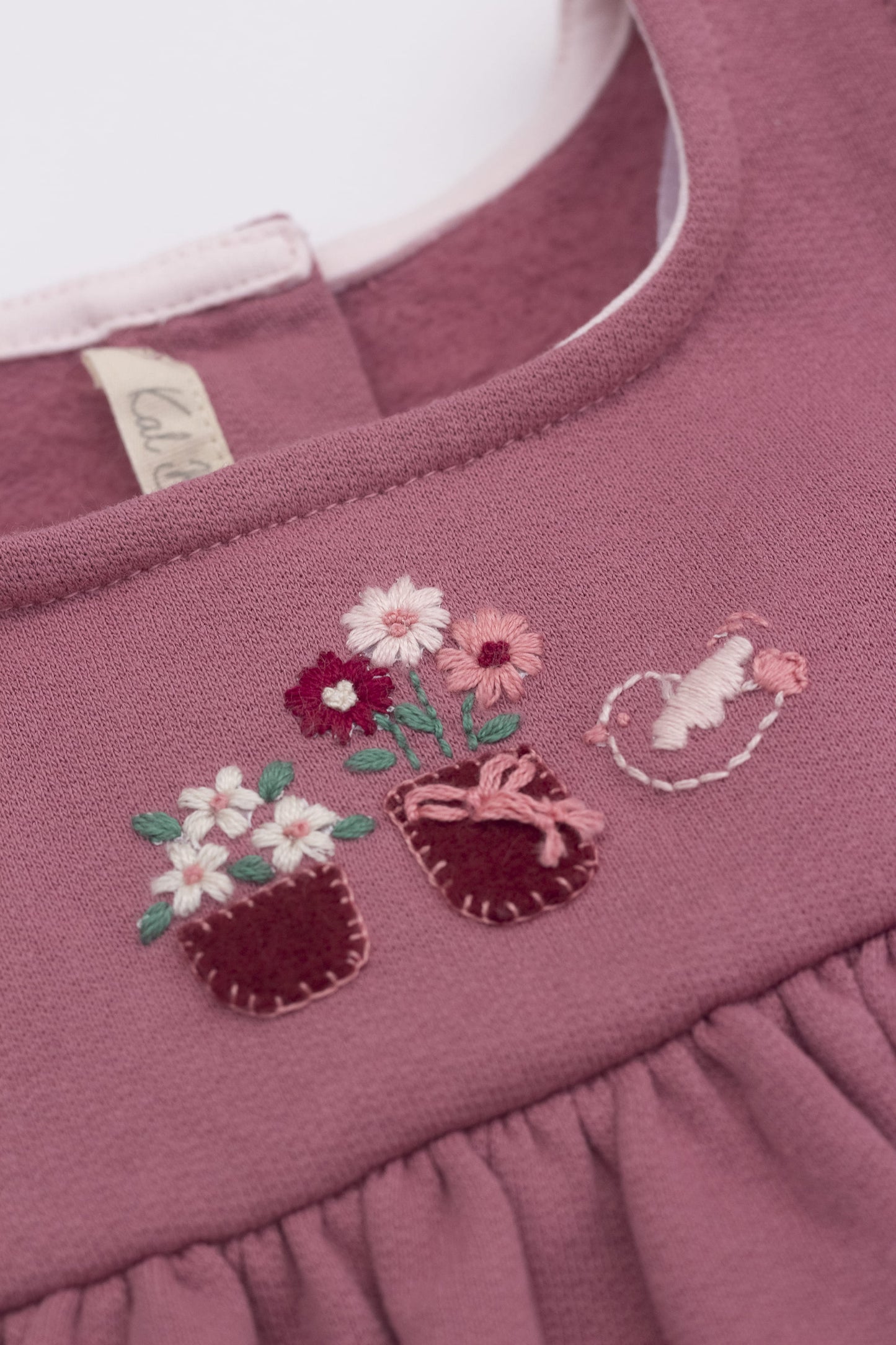 Organic jumperskirt  pink fleece