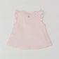 Ruffle sleeve A-line top pink