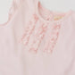 Ruffle sleeve A-line top pink