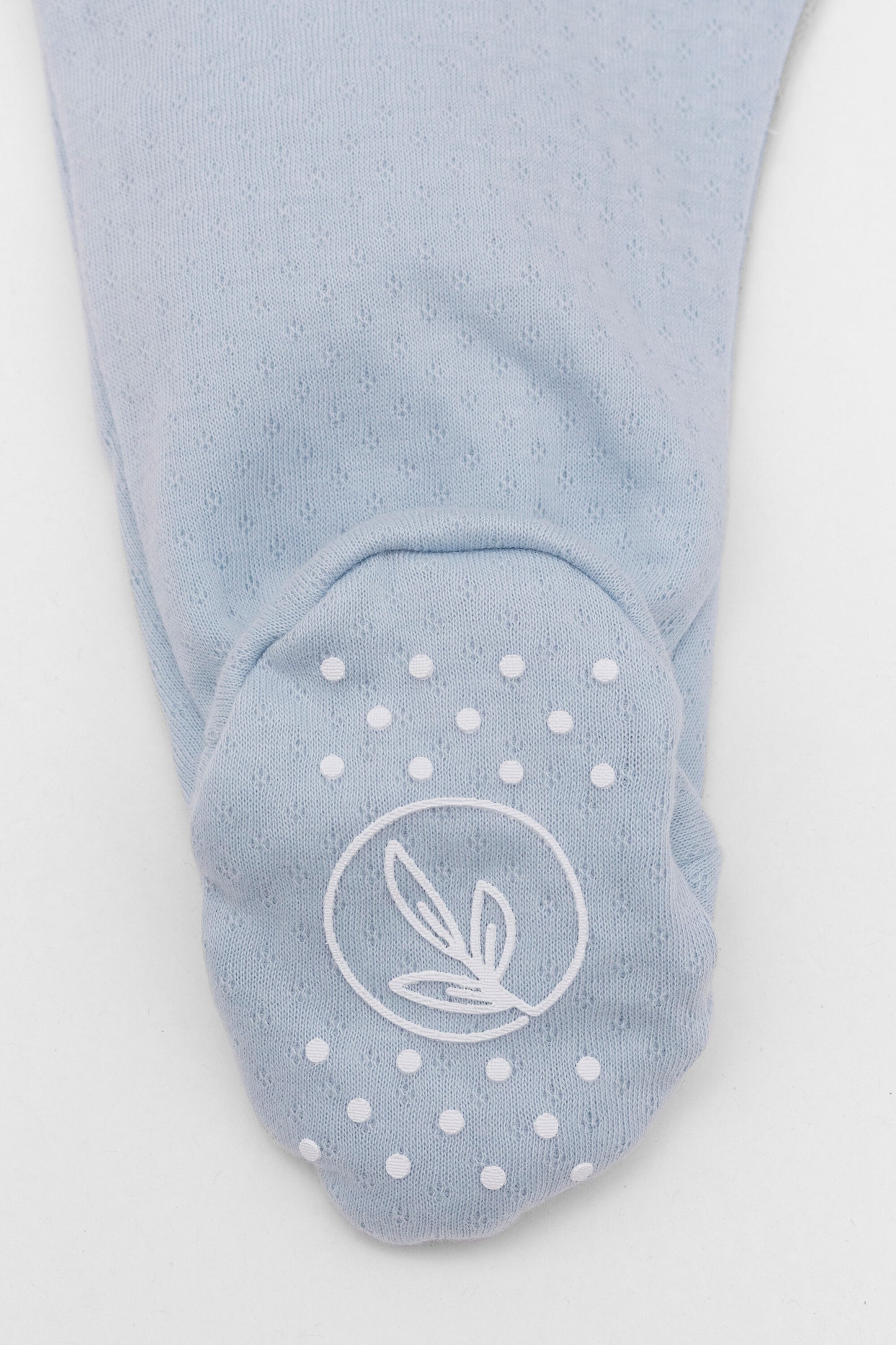 Organic zipper footed pj's baby blue