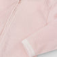 Organic zipper footed pj's baby pink