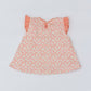 Contrasting ruffle sleeve A-line top
