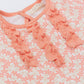 Contrasting ruffle sleeve A-line top
