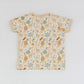 Organic crew neck t-shirt safari print