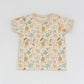 Organic crew neck t-shirt safari print