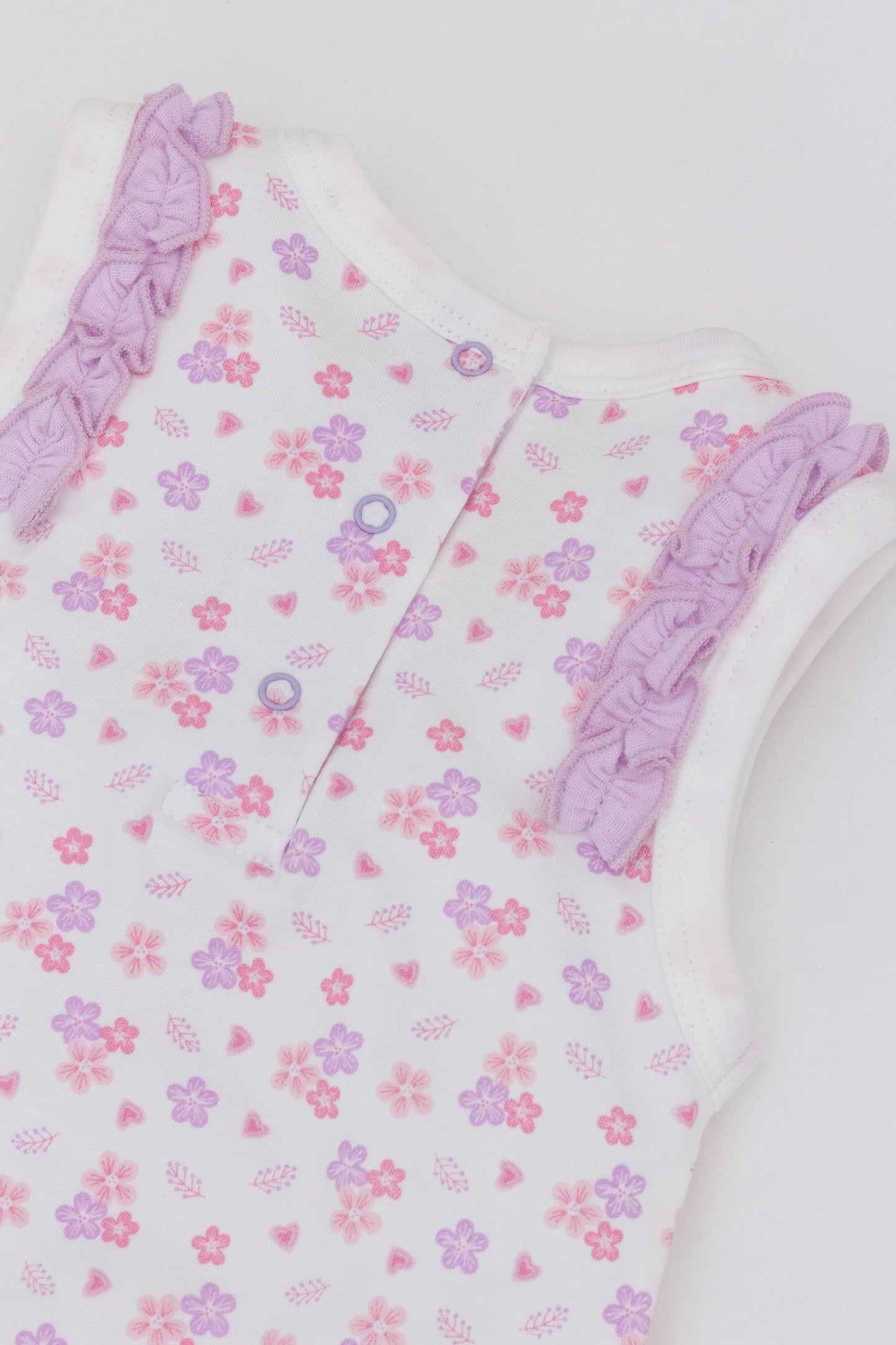 Floral lilac sleeveless bubble