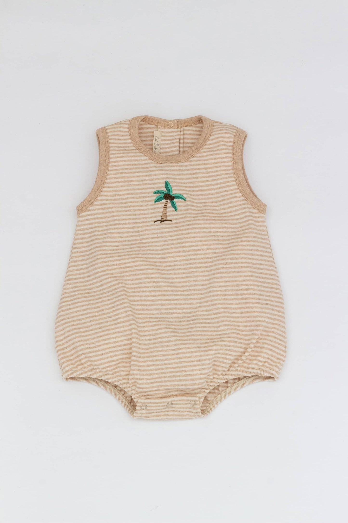 Striped sleeveless bubble