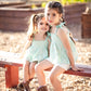 Muslin flower top with white short set