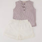 Luka's tank top with linen short set