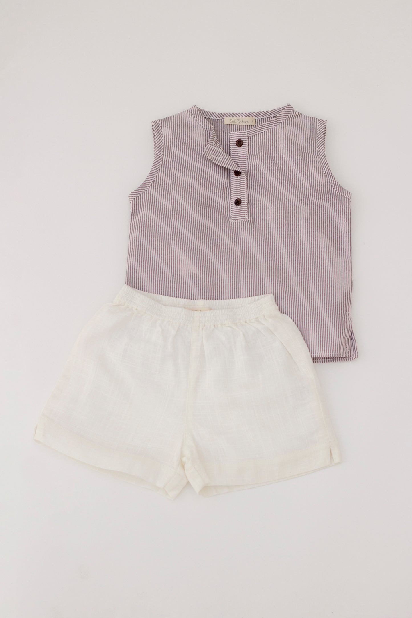 Luka's tank top with linen short set