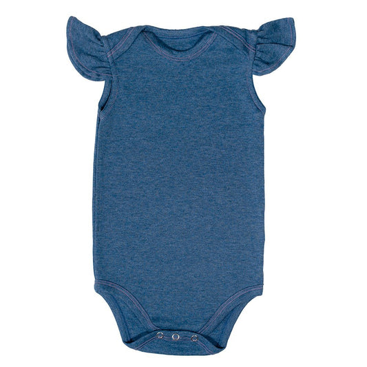 Nashville bodysuit with ruffles indigo - Kal BabiesNashville bodysuit with ruffles indigo